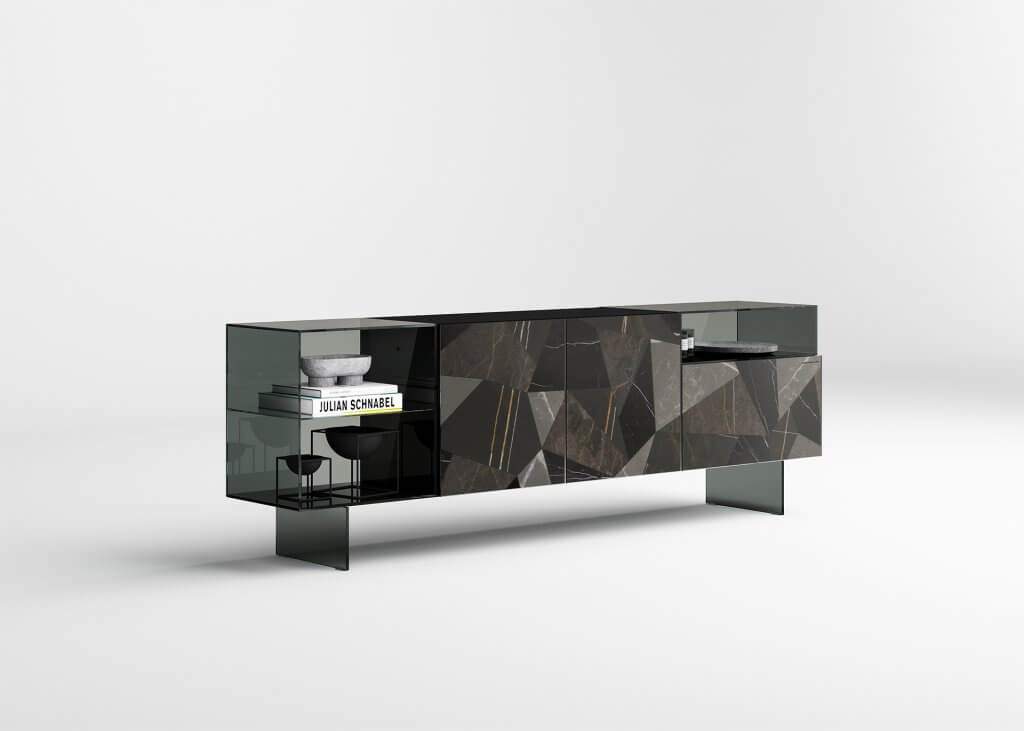 Glass Sideboard de Lago