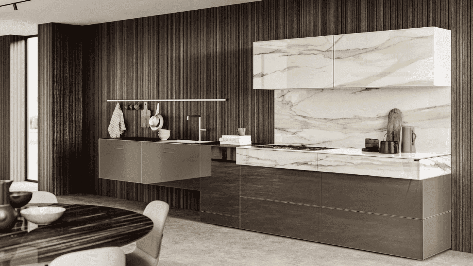 cocina cristal lago